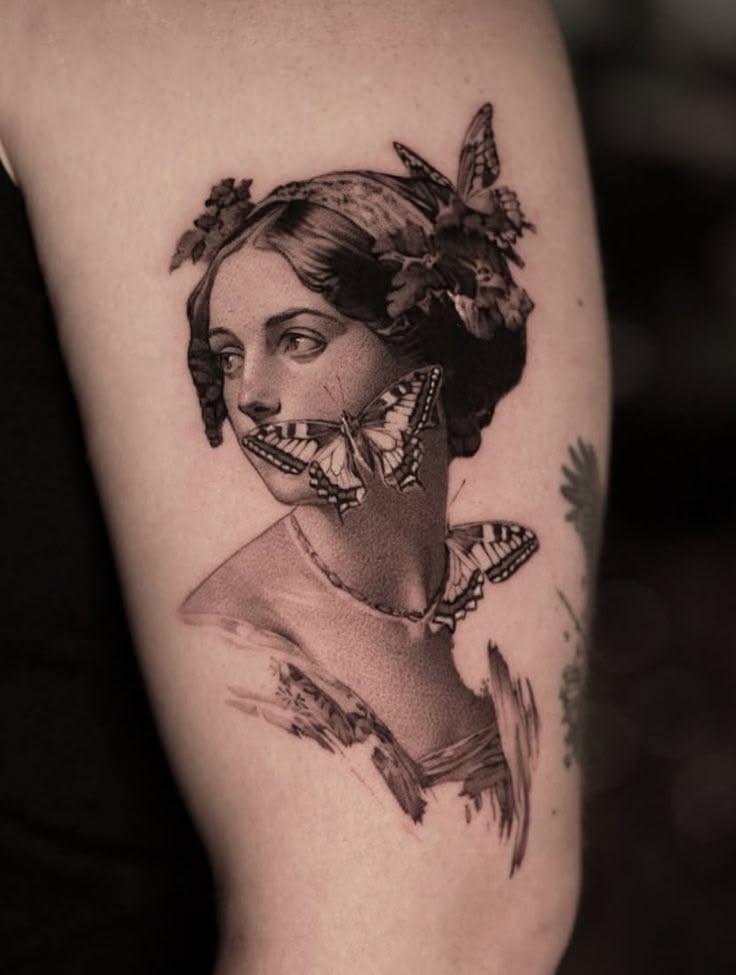 Realistic Portrait Tattoo Process